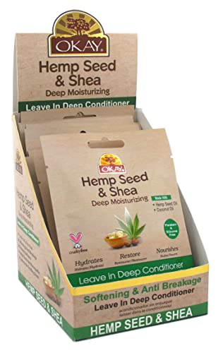 Okay Pure Naturals Hemp Seed Shea Leave-In Conditioner 1.25 oz Pack of 12