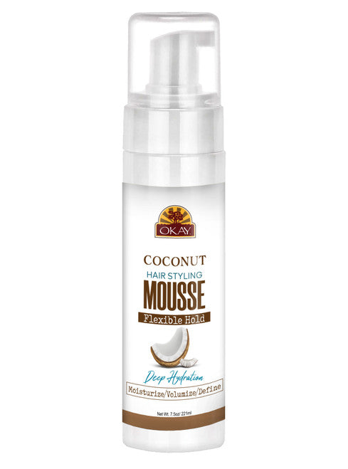 Okay Coconut Hair Styling Mousse 7.5 Oz Pack of 1
