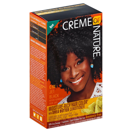 Creme Of Nature Color C10 Jet Black Hair Dye Kit