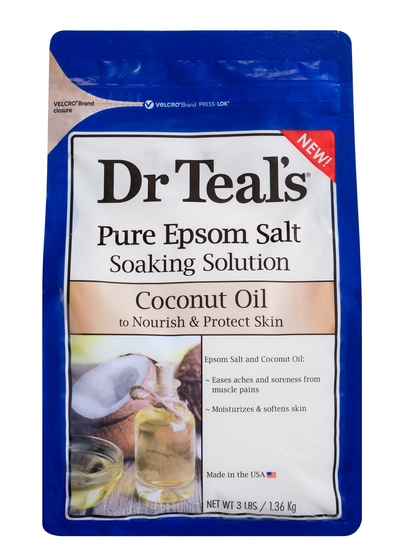 Dr Teal's Epsom Salt Soaking Solution, 3 lbs