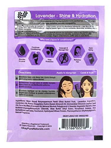 Okay Pure Naturals Leave-in Conditioning Lavender, Pack of 12