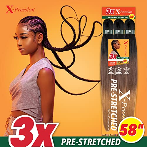 Sensationnel X-Pression Synthetic Braid 58 Inch - Pack of 2