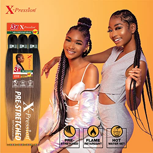 Sensationnel X-Pression Synthetic Braid 58 Inch - Pack of 2