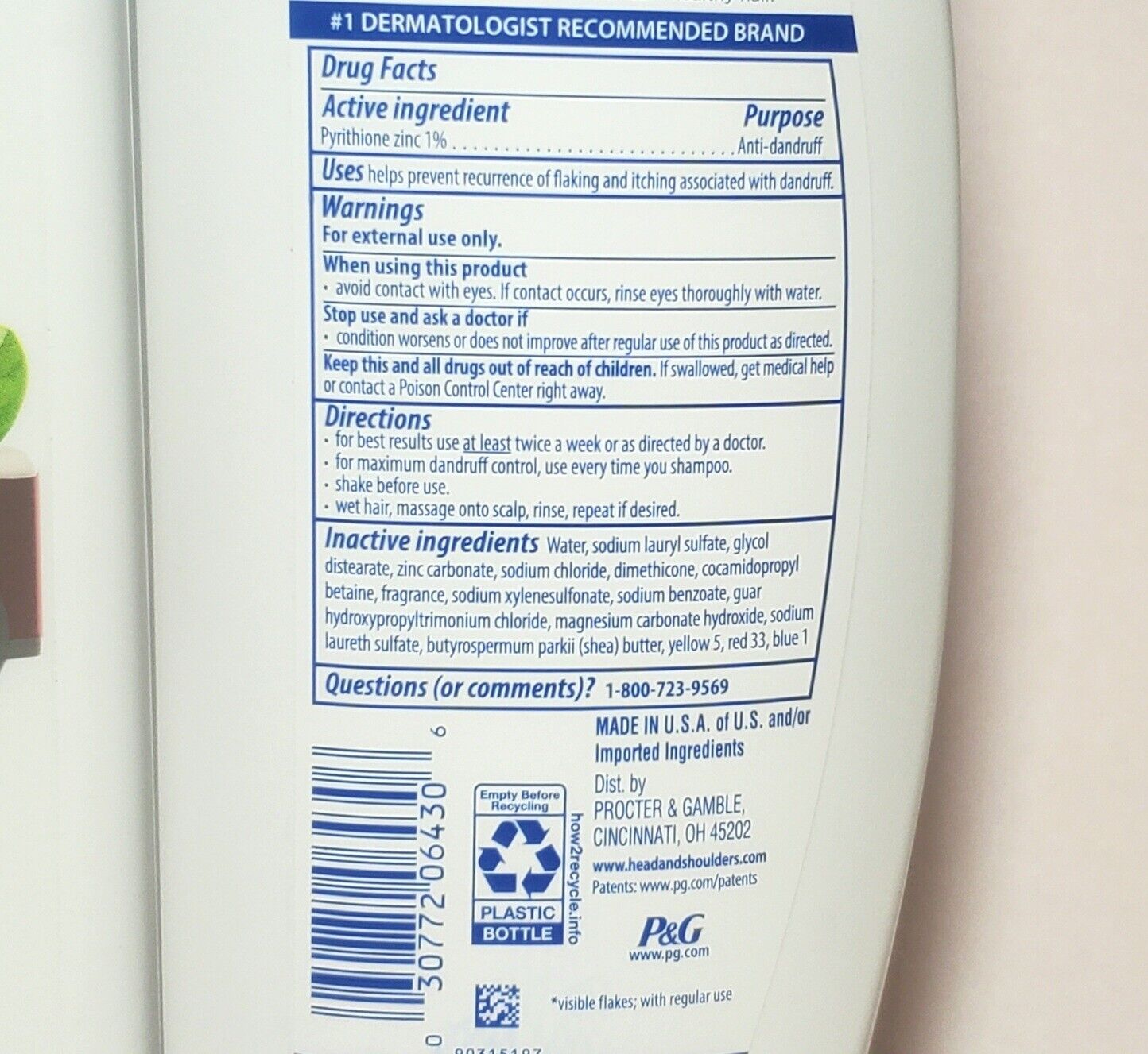 Head & Shoulders Anti-Dandruff Shampoo Shea Butter 12.5 Fl Oz