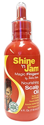 AmPro Shine-N-Jam Magic Fingers Scalp Oil, 4 Fl Oz Pack of 1
