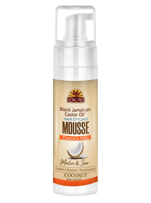 Okay Black Jamaican Castor Oil Hair Mousse, 7.5 Oz