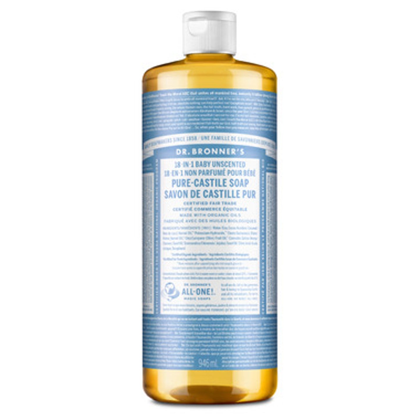 Dr. Bronner's Organic Pure Castile Liquid Soap, Baby Unscented