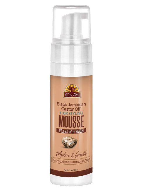 Okay Black Jamaican Castor Oil Hair Mousse, 7.5 Oz