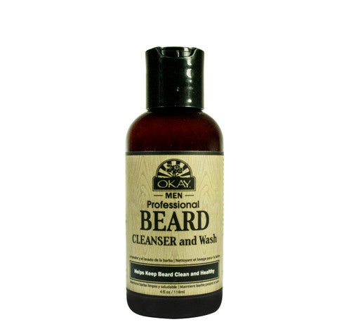 OKAY Men Beard Cleanser 4 Ounce Pack of 4 Deep Cleaning
