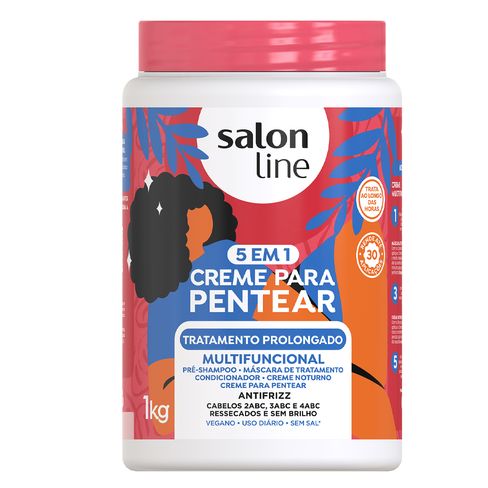 Creme De Pentear Salon Line 5 Em 1 Tratamento Prolongado Multifuncional 1kg