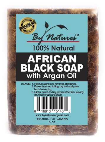By Natures African Black Soap with Argan Oil Pack of 1