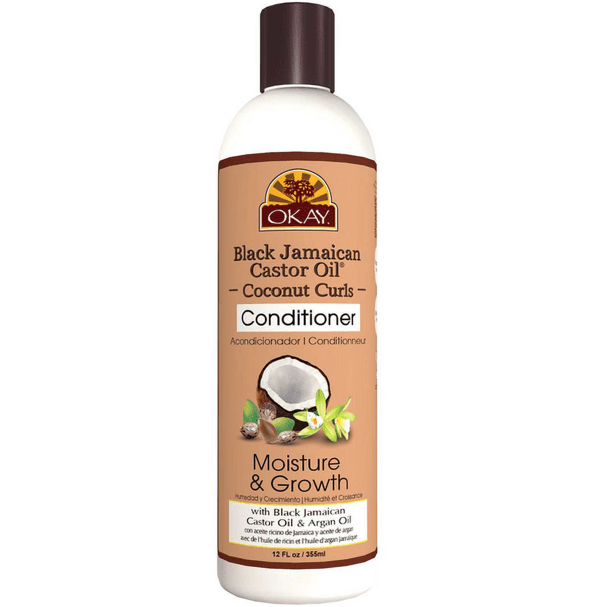 Okay Pure Naturals Coconut Curls Conditioner, 12 Fl Oz