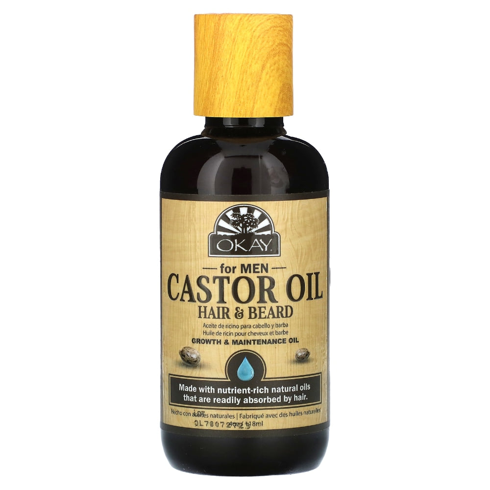 Okay Pure Naturals Castor Oil Hair & Beard 4 Oz