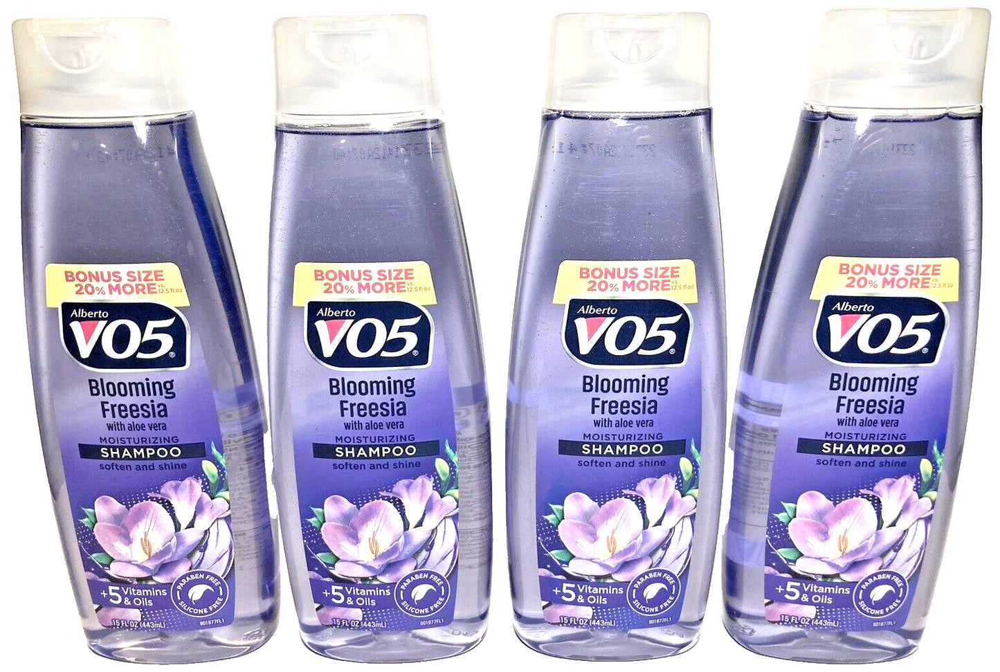 VO5 Moisturizing Blooming Freesia Shampoo Bottles
