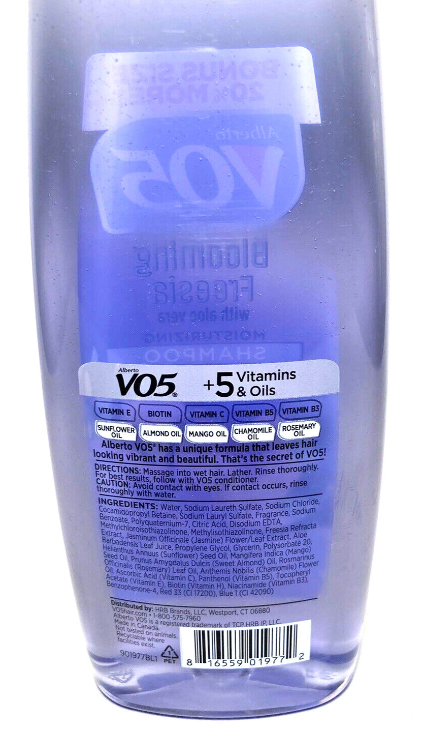 VO5 Moisturizing Blooming Freesia Shampoo Bottles