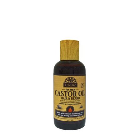 Okay Pure Naturals Castor Oil for Hair & Beard, 4 Oz