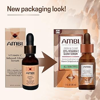 AMBI Vitamin C Face Glow Serum 1 Fl Oz Pack of 1