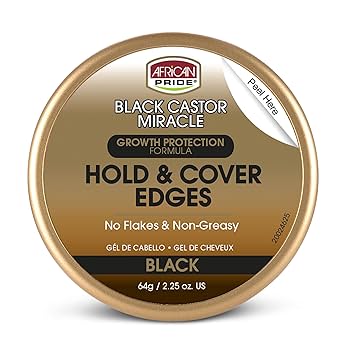 African Pride Black Castor Miracle Edge Gel 64g