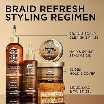 African Pride Black Castor Miracle Edge Gel 64g