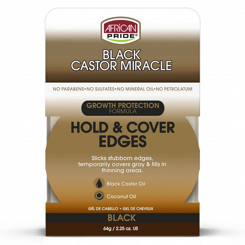 African Pride Black Castor Miracle Edge Gel 64g