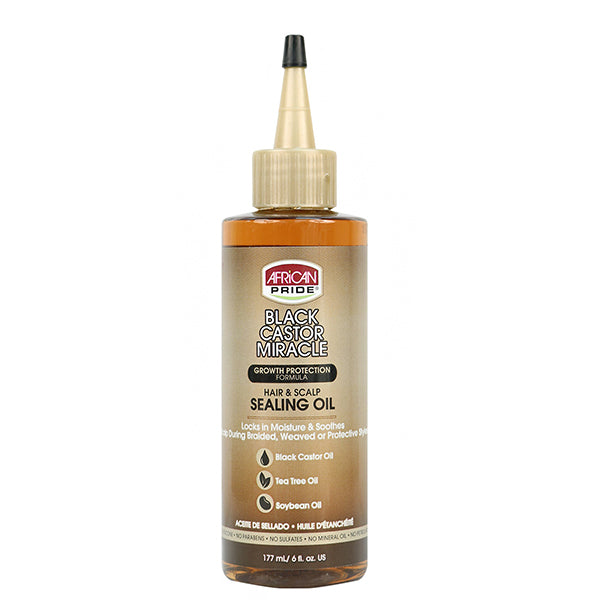 African Pride Black Castor Miracle Sealing Oil 6oz