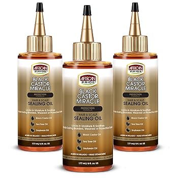 African Pride Black Castor Miracle Sealing Oil 6oz