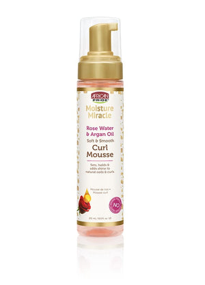 African Pride Curl Mousse Rose Water Argan Oil 8.5 Oz
