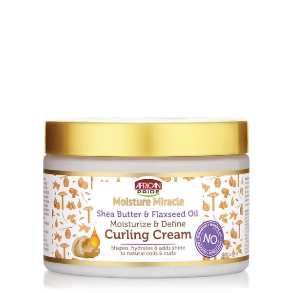 African Pride Curling Cream SheaButter & Flaxseed 12 Oz