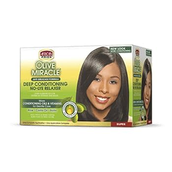 African Pride Olive Miracle Deep Conditioning Relaxer Kit SUPER -Touch up