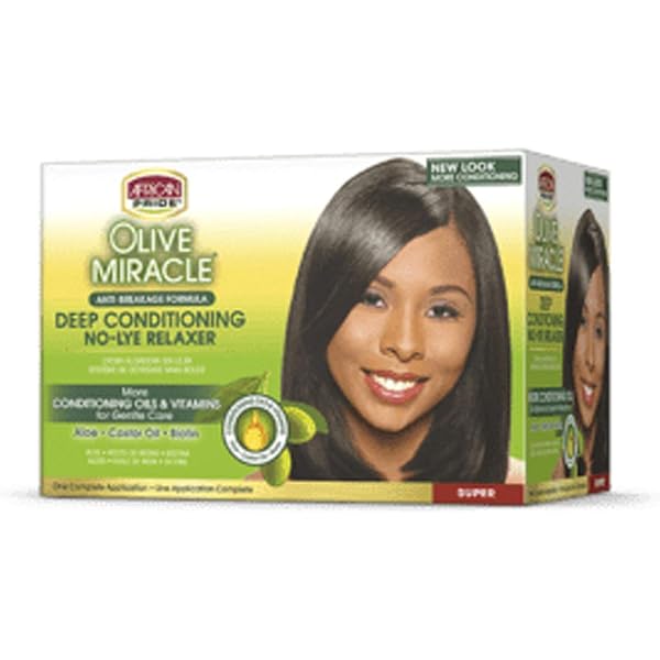 African Pride Olive Miracle Deep Conditioning Relaxer Kit Super- touch up