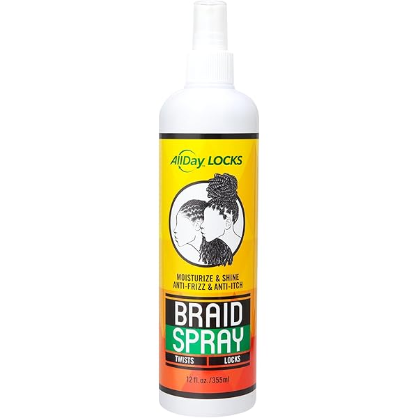 AllDay Locks Braid Spray 12 Oz Alleviates Itchy Scalp
