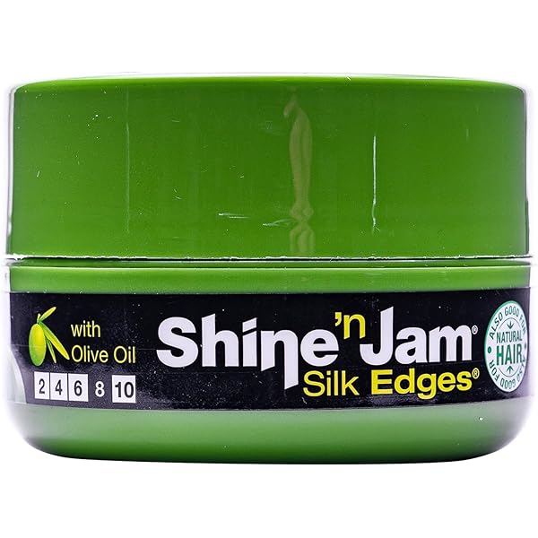 AmPro Shine-N-Jam Silk Edges Hair Gel 8 Oz for Olive