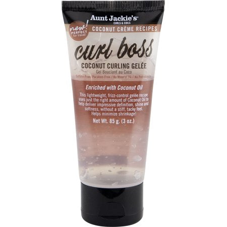 Aunt Jackie's Curl Boss Coconut Gelee, Travel Size 3oz