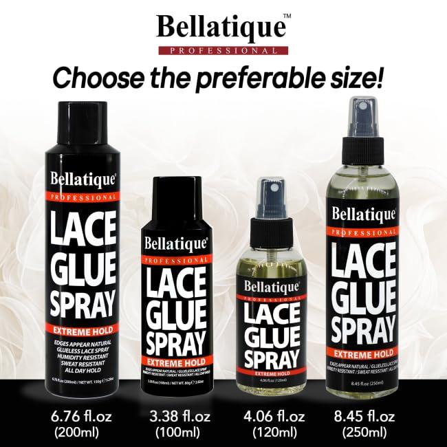 BELLATIQUE Lace Glue Spray 8.45 Oz - Extreme Hold, Quick Drying