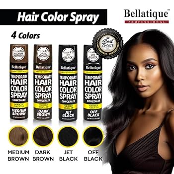 BELLATIQUE Temporary Hair Color Spray 3.52 Fl Oz Pack of 1