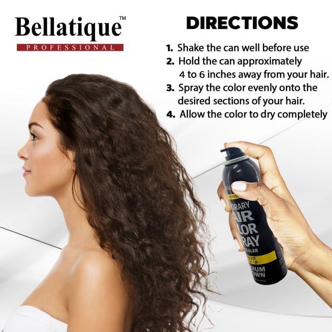 BELLATIQUE Temporary Hair Color Spray 3.52 Fl Oz Pack of 1
