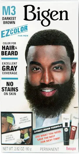Bigen EZ Color M3 Darkest Brown for Men, 2.82 Oz