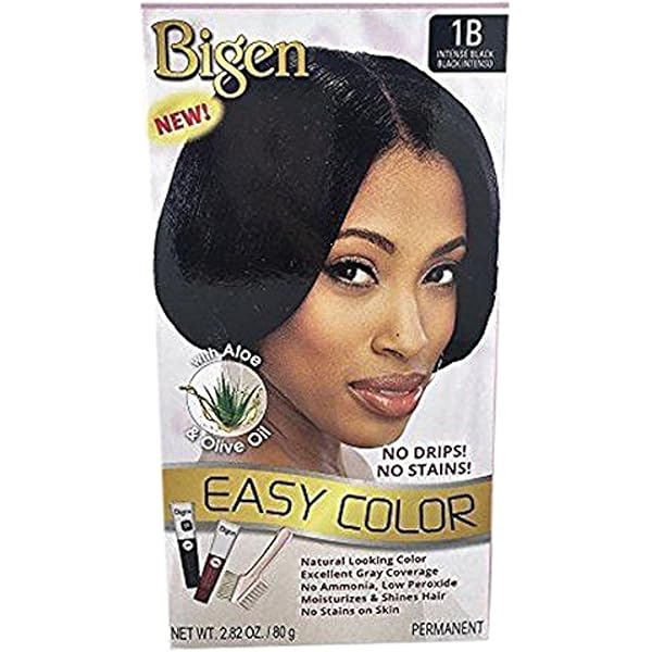 Bigen Easy Color Hair Dye, Intense Black, Aloe Olive Oil