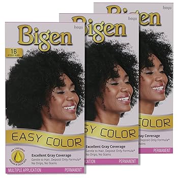 Bigen Easy Color Hair Dye, Intense Black, Aloe Olive Oil