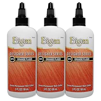 Bigen Orange Flame Semi-Permanent Hair Color, 3 Fl Oz