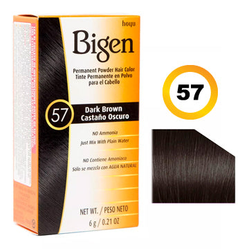 Bigen Permanent Powder Hair Color 57 Dark Brown