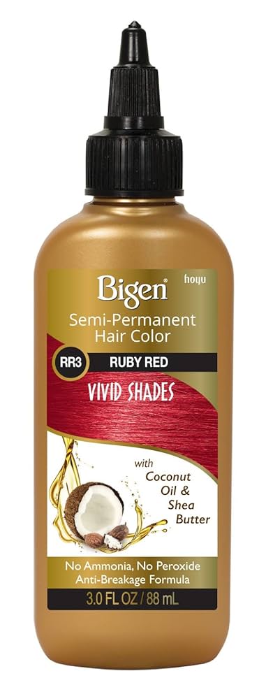 Bigen Semi Permanent Hair Color Ruby Red, 3 Fl Oz