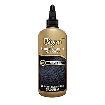 Bigen Semi Permanent Hair Color, Bluest Black 3.0 Oz