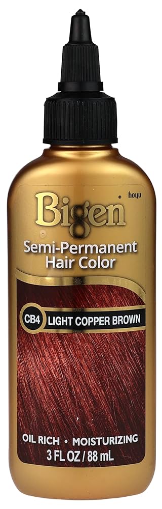 Bigen Semi Permanent Hair Color, Light Copper Brown, 3 Fl Oz