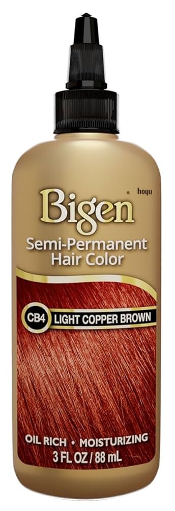Bigen Semi Permanent Hair Color, Light Copper Brown, 3 Fl Oz