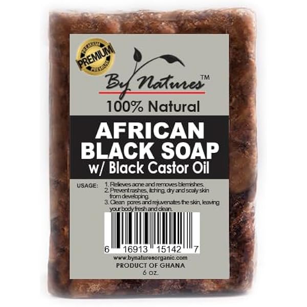 By Natures African Black Soap, Pack of 1