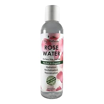 By Natures Rose Water for Face, Skin, Hair 6 Oz