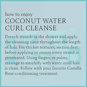 Camille Rose Coconut Water Curl Cleanse Shampoo, 12 OZ