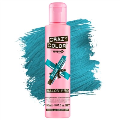 Crazy Color Salon Pro Blue Jade Semi Permanent Hair Dye 5.07 Oz