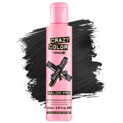 Crazy Color Salon Pro Semi Permanent Hair Color - Natural Black